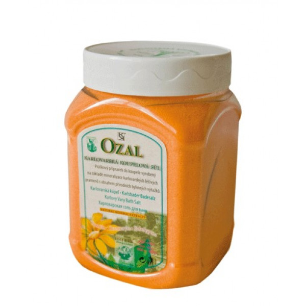 OZAL, цветная соль для ванн, ПЭТ-контейнер, оранжевый.. Вес 1000g